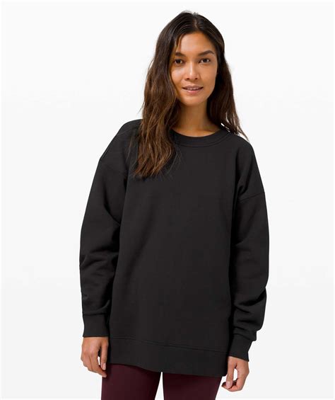 lululemon perfectly oversized crew black